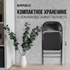 Стул складной BRABIX "Golf Plus CF-003 КОМФОРТ", чёрный каркас, чёрная ткань, 532889 | фото 7