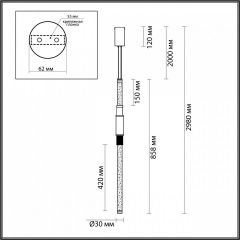 Подвесной светильник Odeon Light Marmi 4360/14L | фото 8